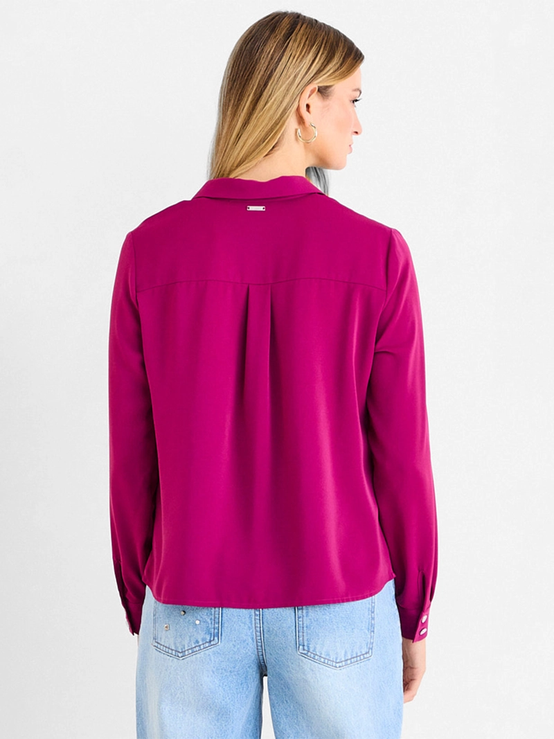 BLUSA MUJER ASH MANGA LARGA ESCOTE EN V - 2