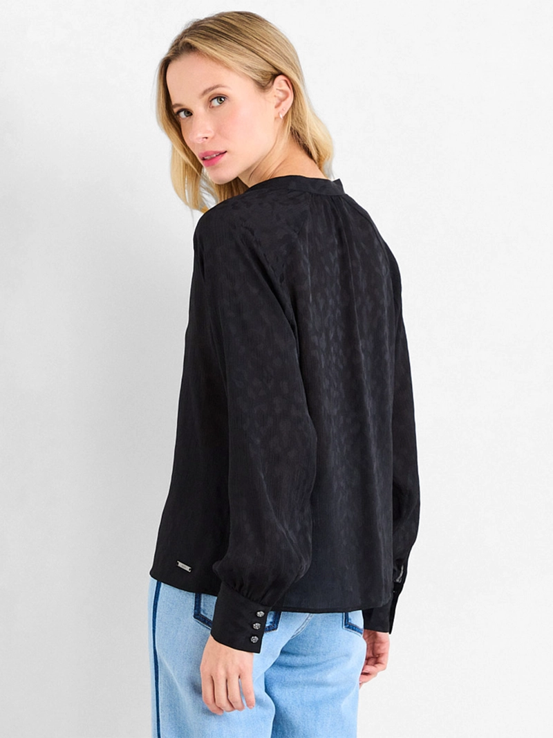 BLUSA MUJER ASH CUELLO EN V MANGA LARGA  - 2