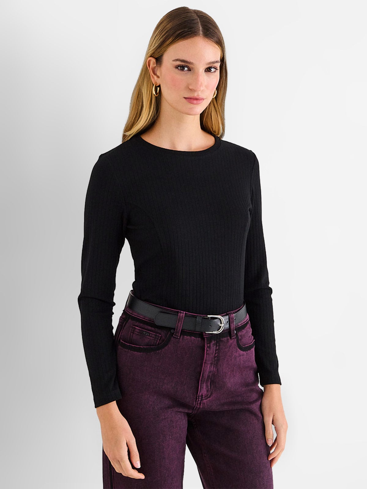 POLERA MUJER ASH MANGA LARGA - 1