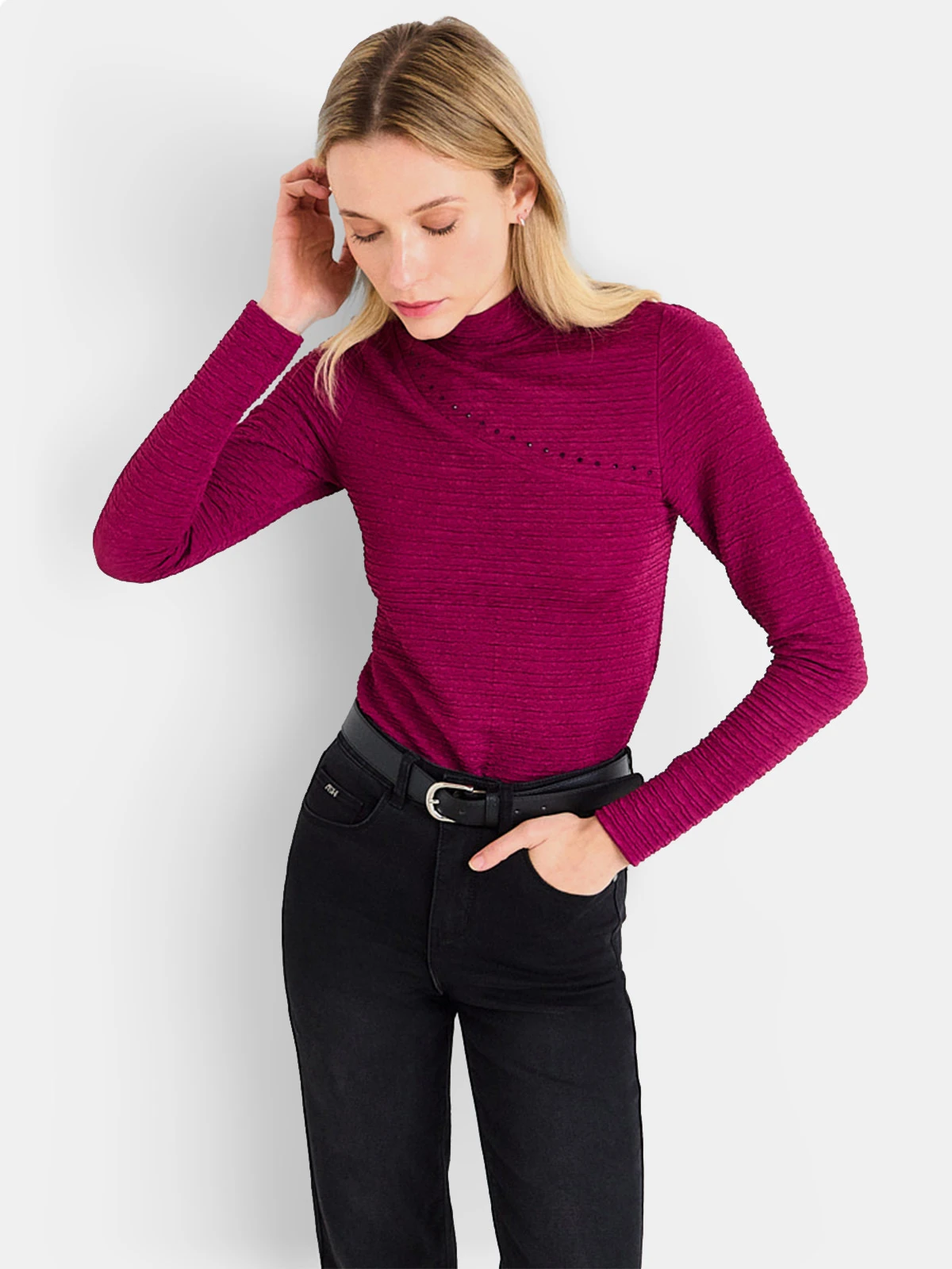 POLERA MUJER ASH MANGA LARGA - 1