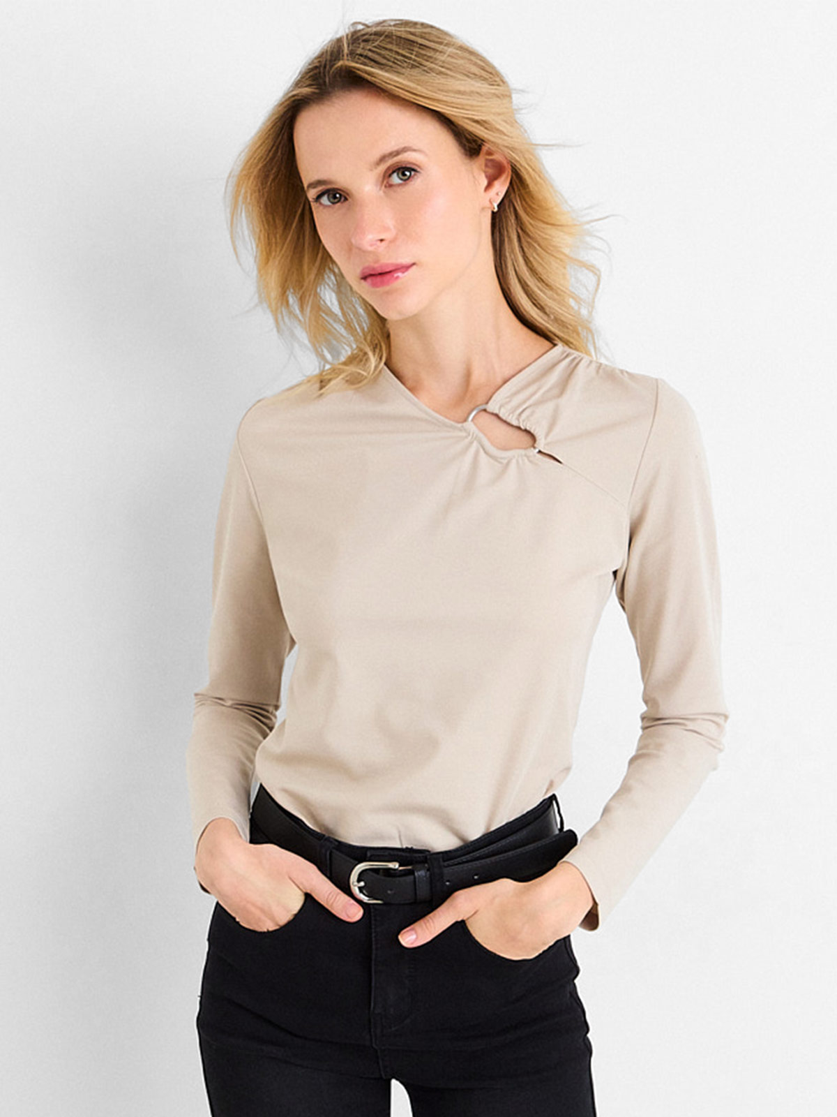 POLERA MUJER ASH MANGA LARGA