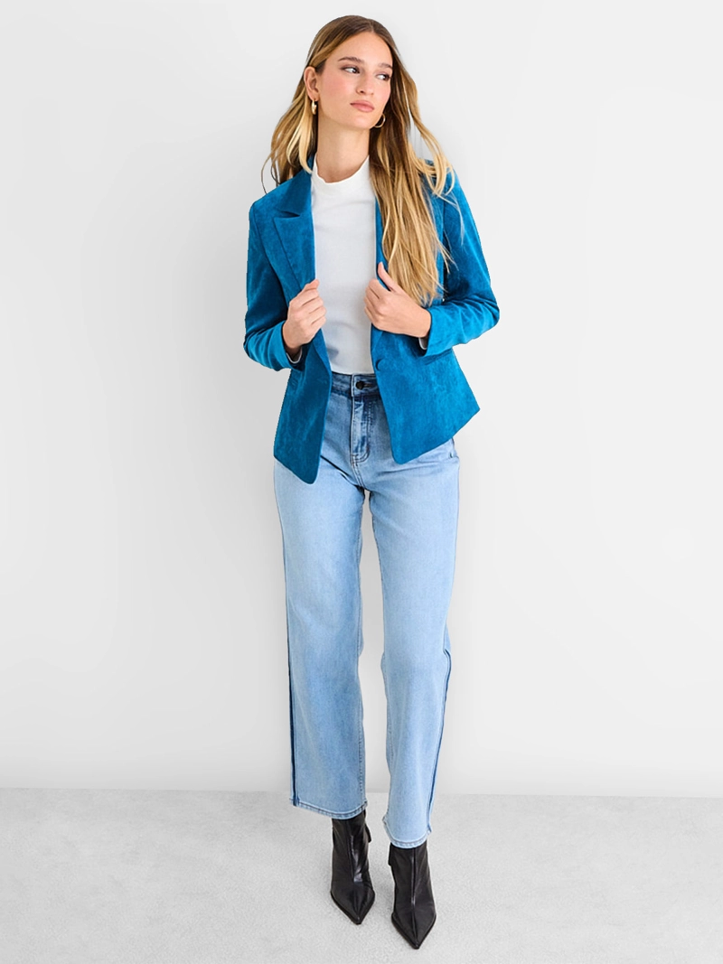 BLAZER MUJER ASH LISO CON SOLAPA - 4