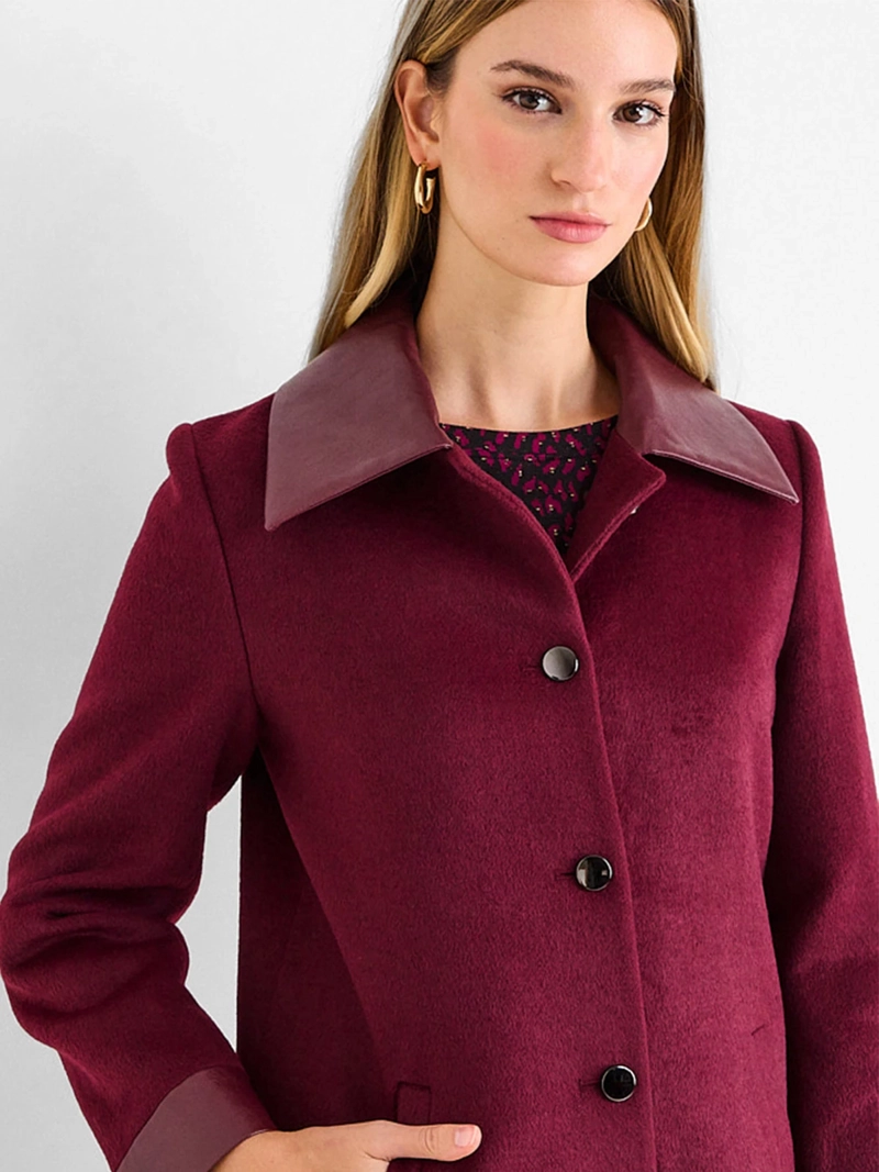 CHAQUETÓN MUJER ASH LARGO CORTE RECTO CUELLO CAMISERO - 3