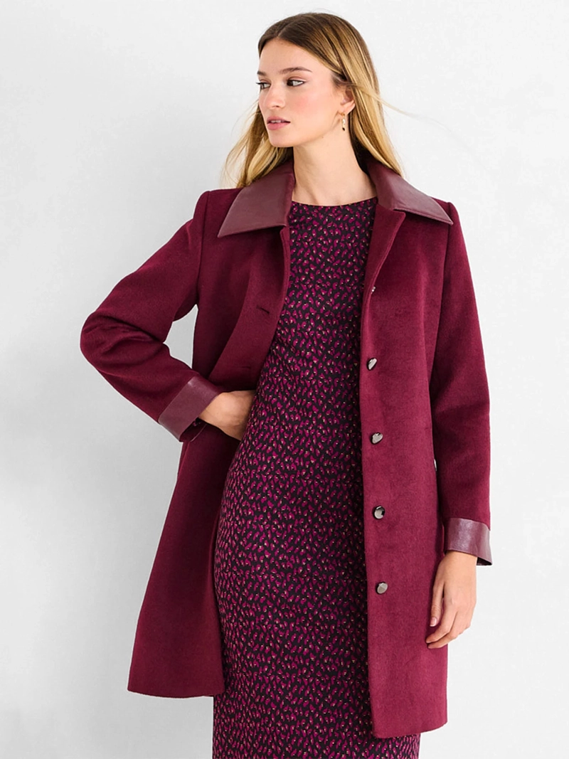 CHAQUETÓN MUJER ASH LARGO CORTE RECTO CUELLO CAMISERO - 1