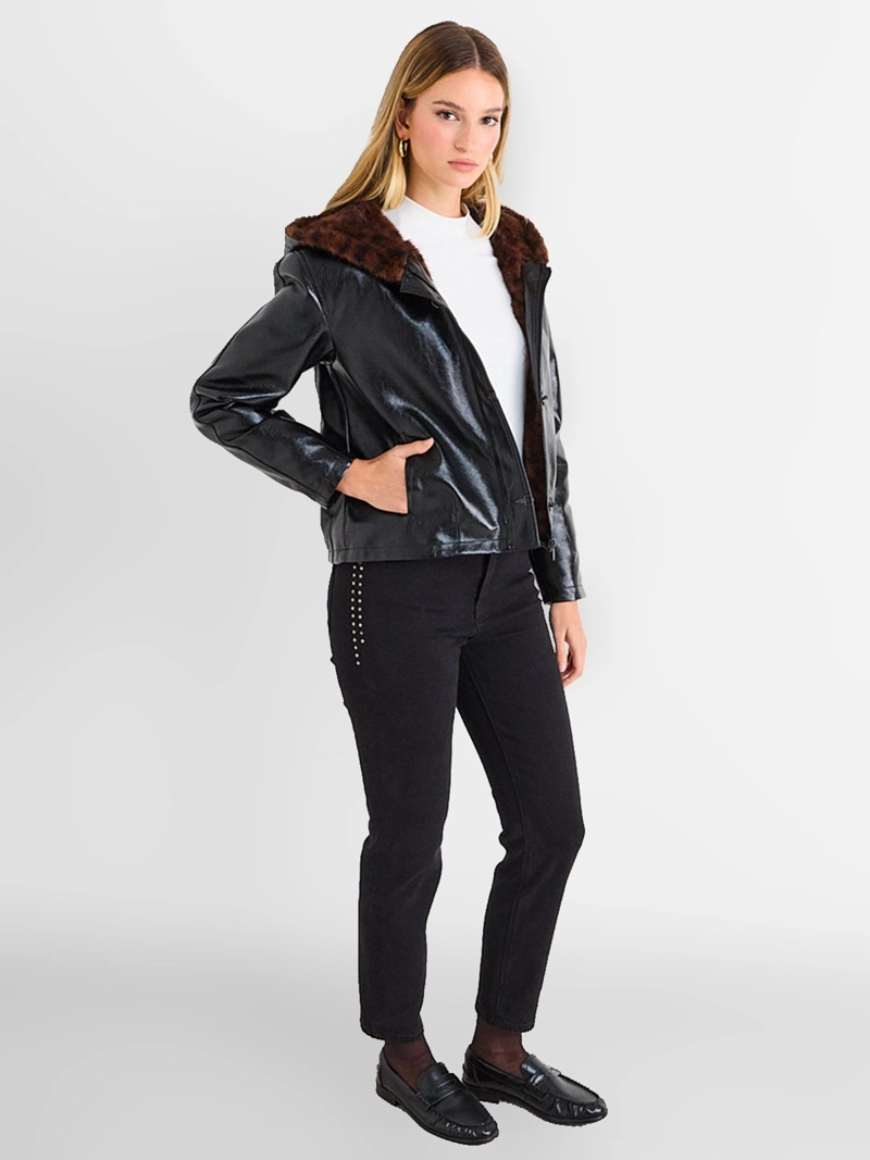 CHAQUETA MUJER ASH CON CAPUCHA - 4