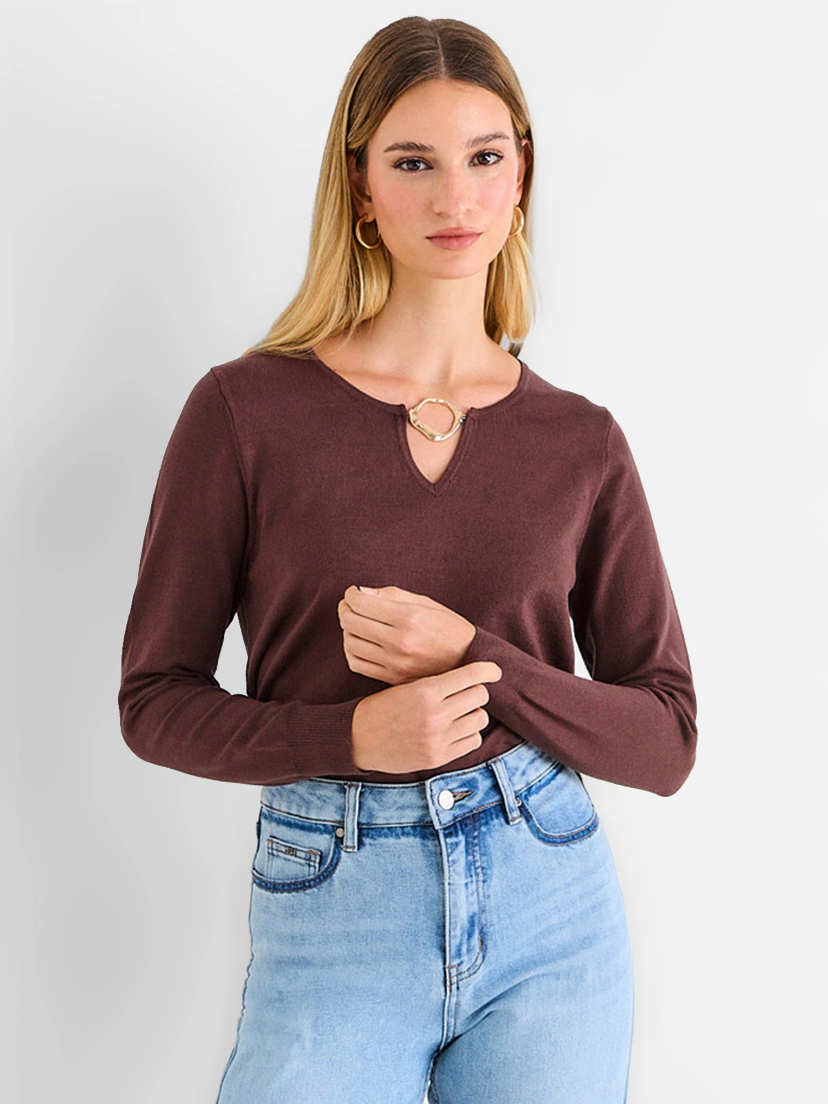 SWEATER MUJER ASH LISO - 1