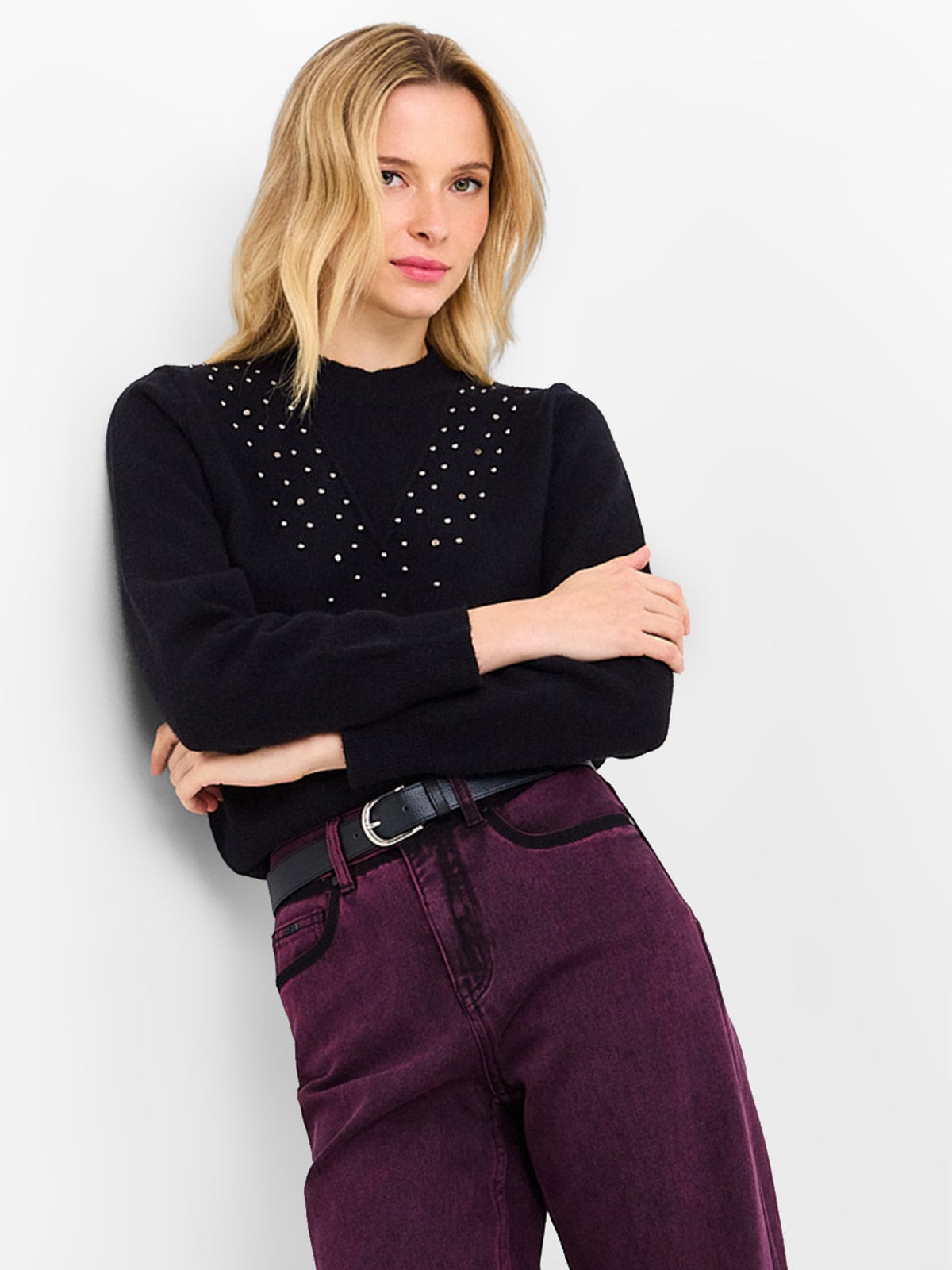 SWEATER MUJER ASH LISO - 1