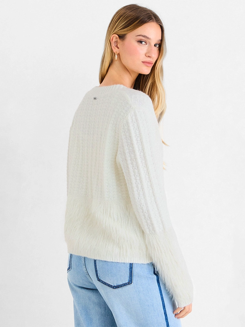 SWEATER MUJER ASH ESCOTE EN V BOTONES - 2