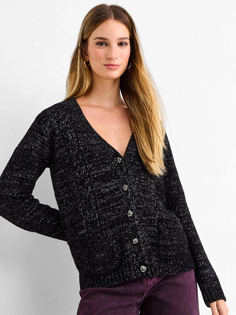 SWEATER MUJER ASH LISO BOTONES - 1