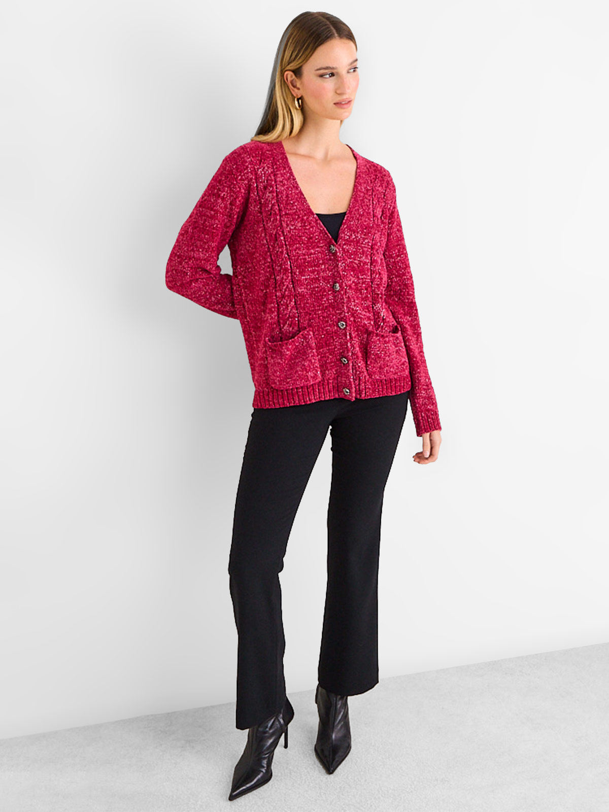 SWEATER MUJER ASH LISO BOTONES - 4