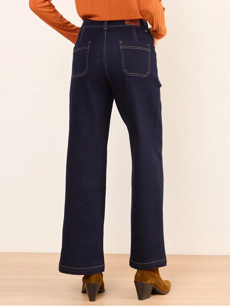 JEANS MUJER MAGRIFFE WIDELEG CON BOLSILLOS SAFARI - 4