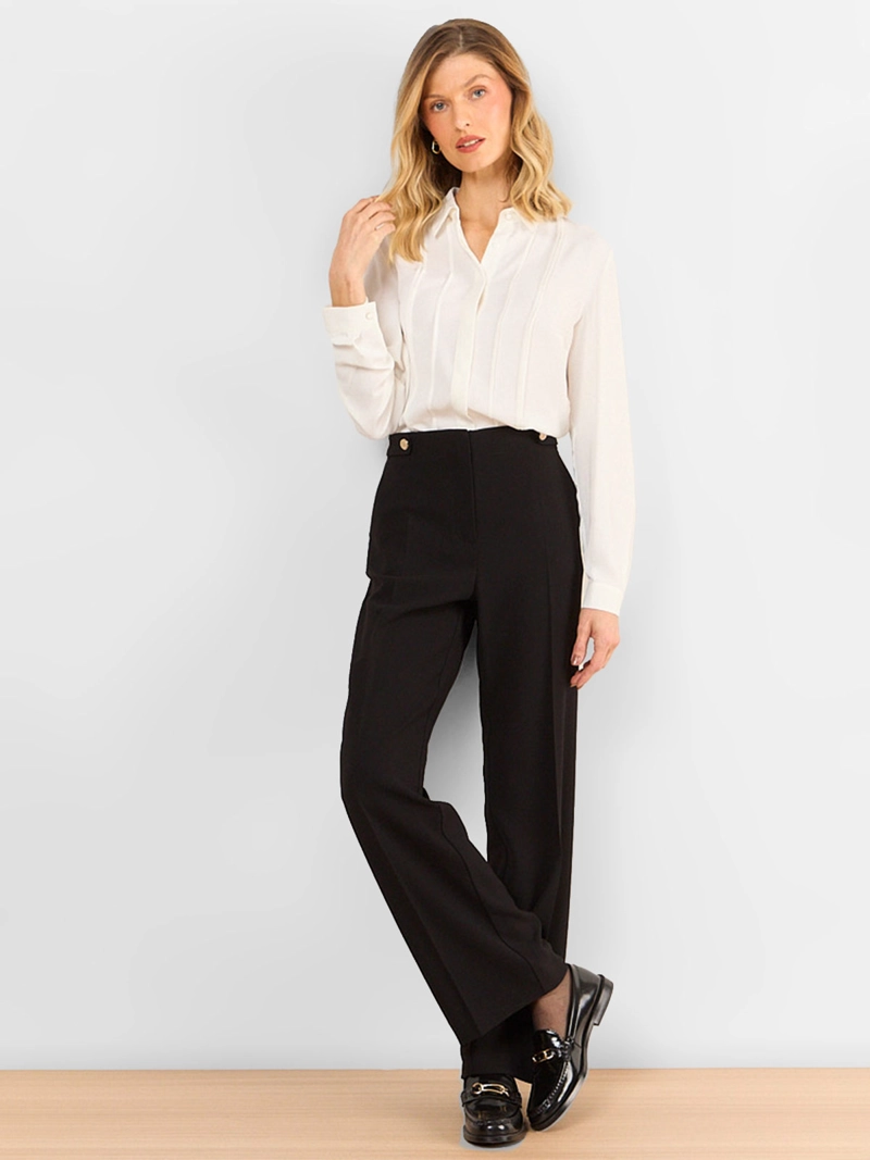 PANTALÓN MUJER MA GRIFFE WIDELEG PASADORES DECORATIVOS - 4