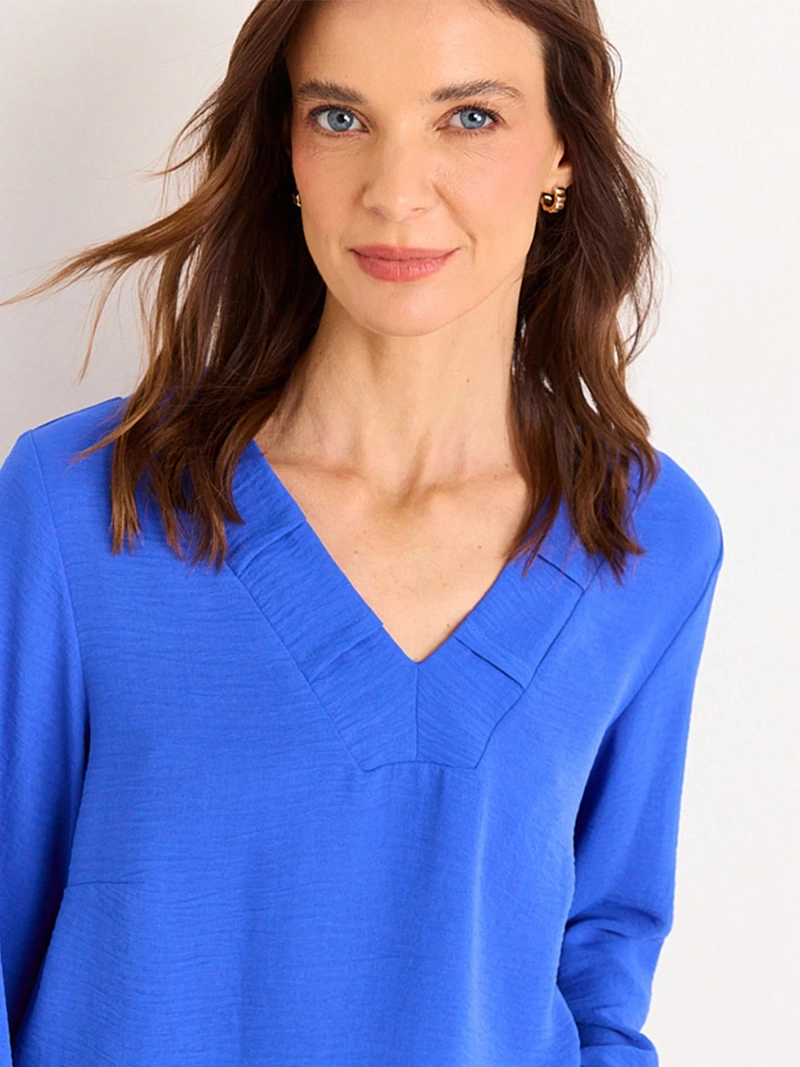 BLUSA MUJER MA GRIFFE CUELLO V MANGA LARGA - 3