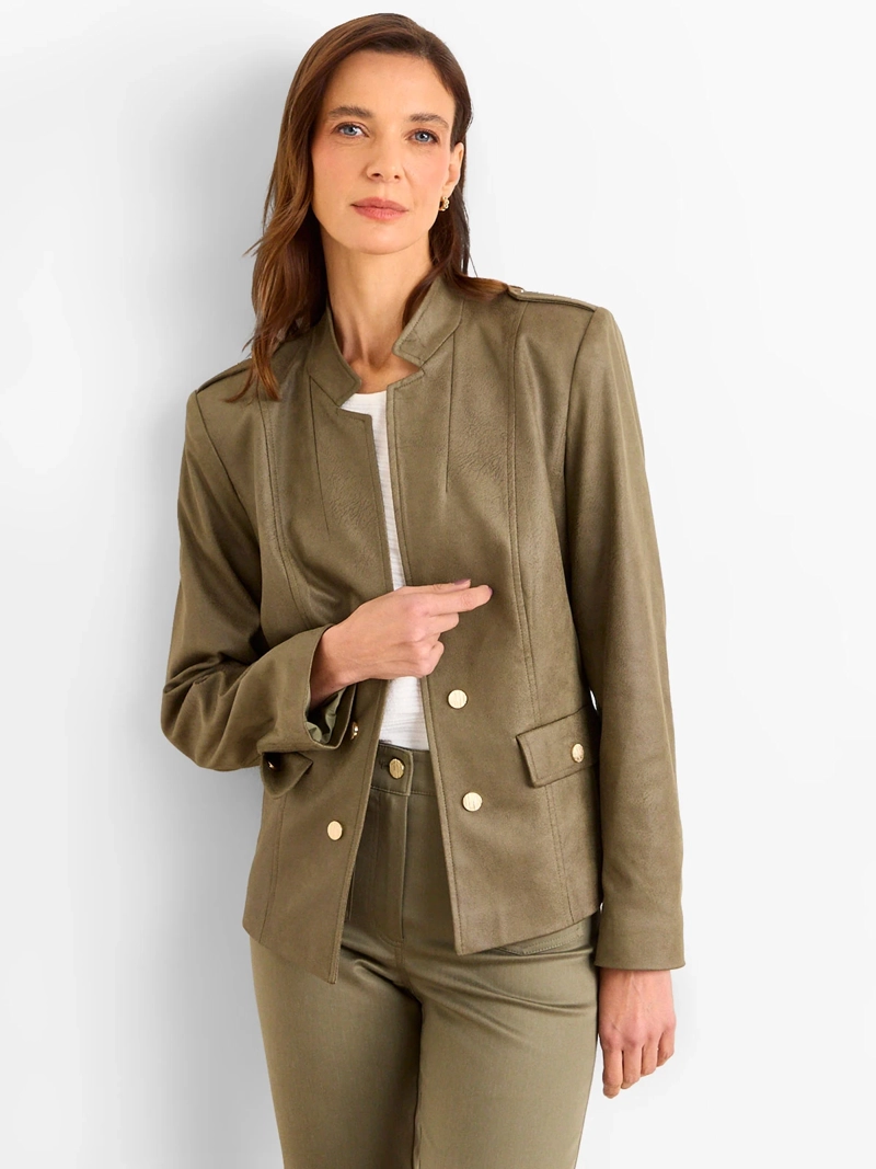 CHAQUETA MUJER MAGRIFFE SUEDE BOTONES DECORTATIVOS - 1