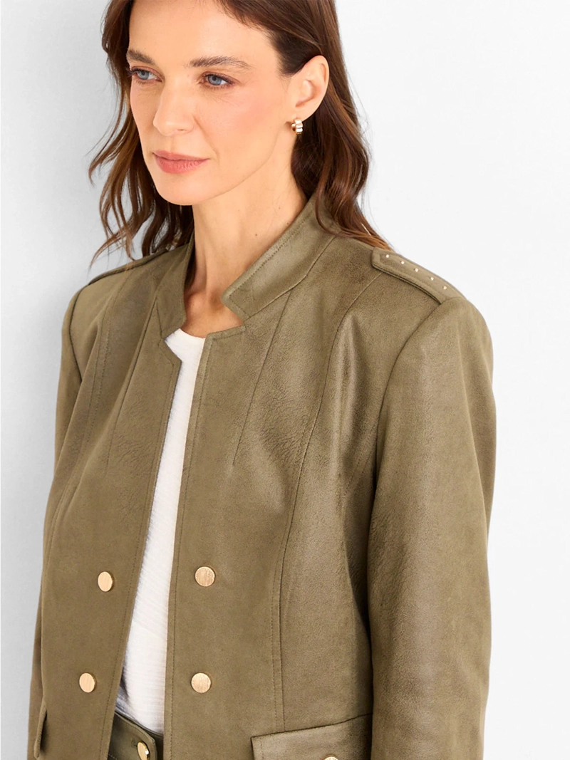 CHAQUETA MUJER MAGRIFFE SUEDE BOTONES DECORTATIVOS - 3