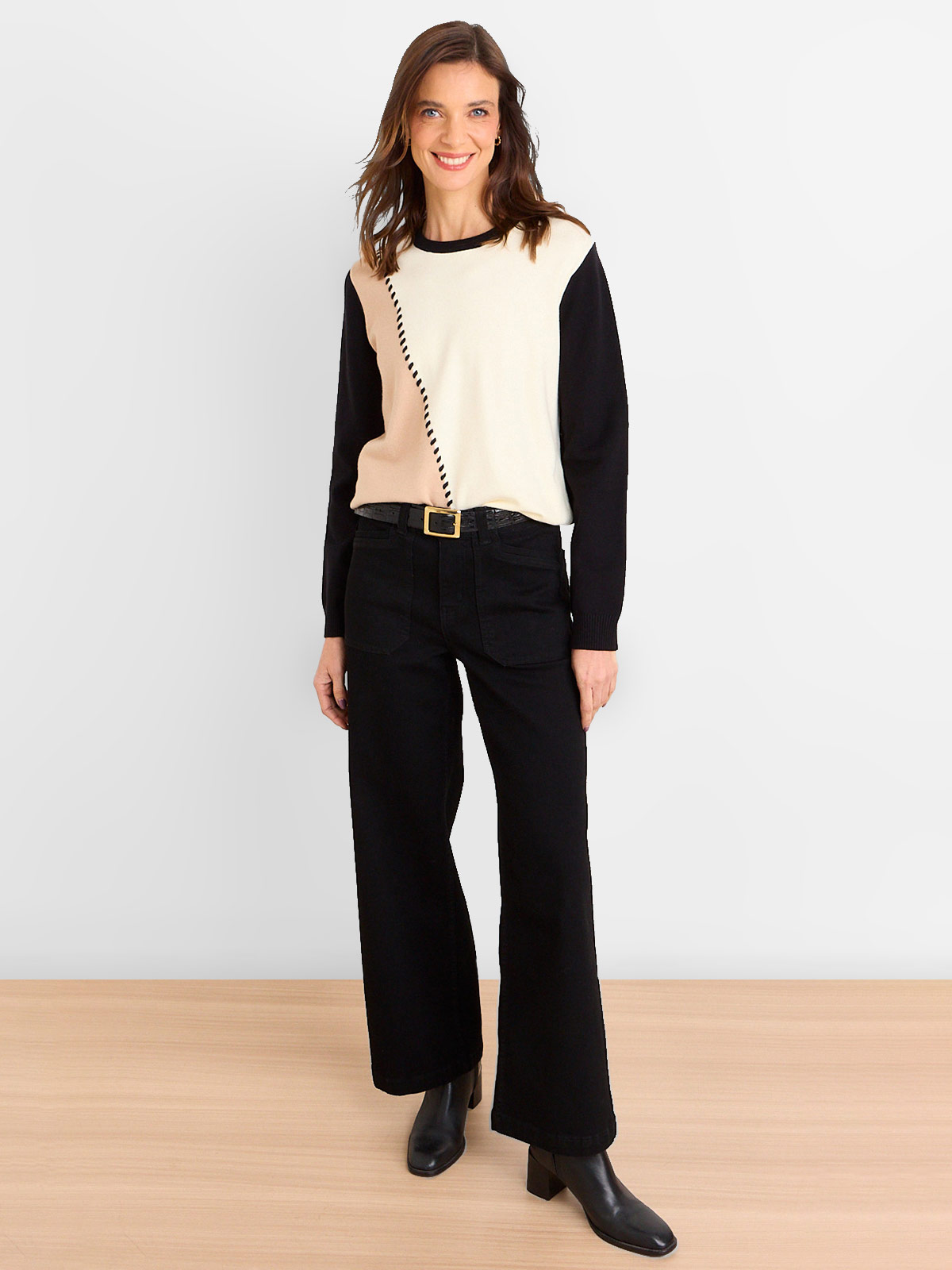 SWEATER MUJER MA GRIFFE TRICOLOR - 4