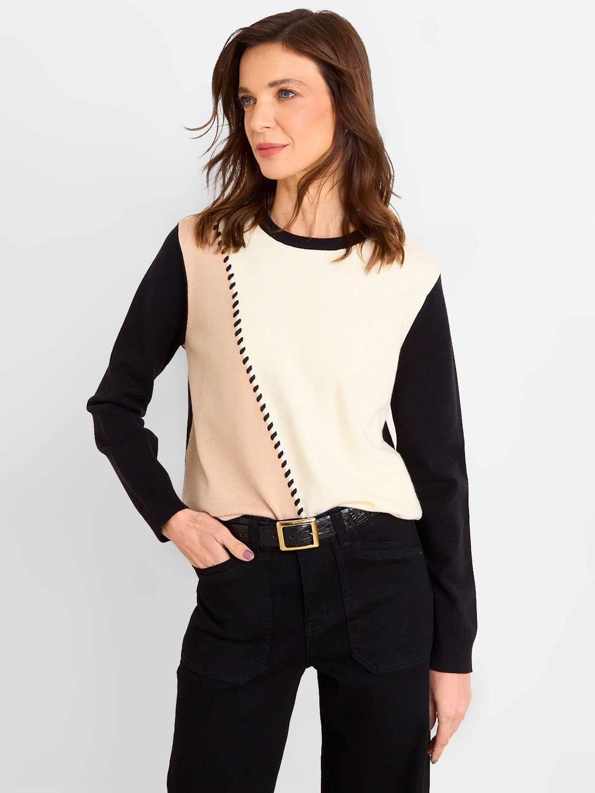 SWEATER MUJER MA GRIFFE TRICOLOR - 1