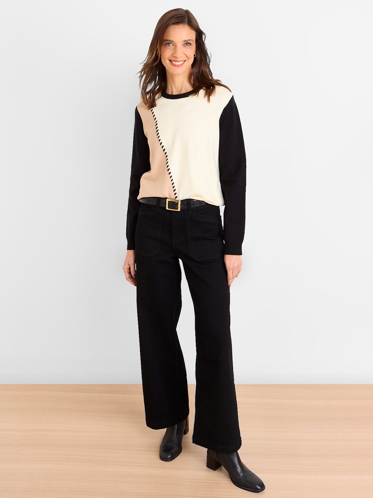SWEATER MUJER MA GRIFFE TRICOLOR - 4