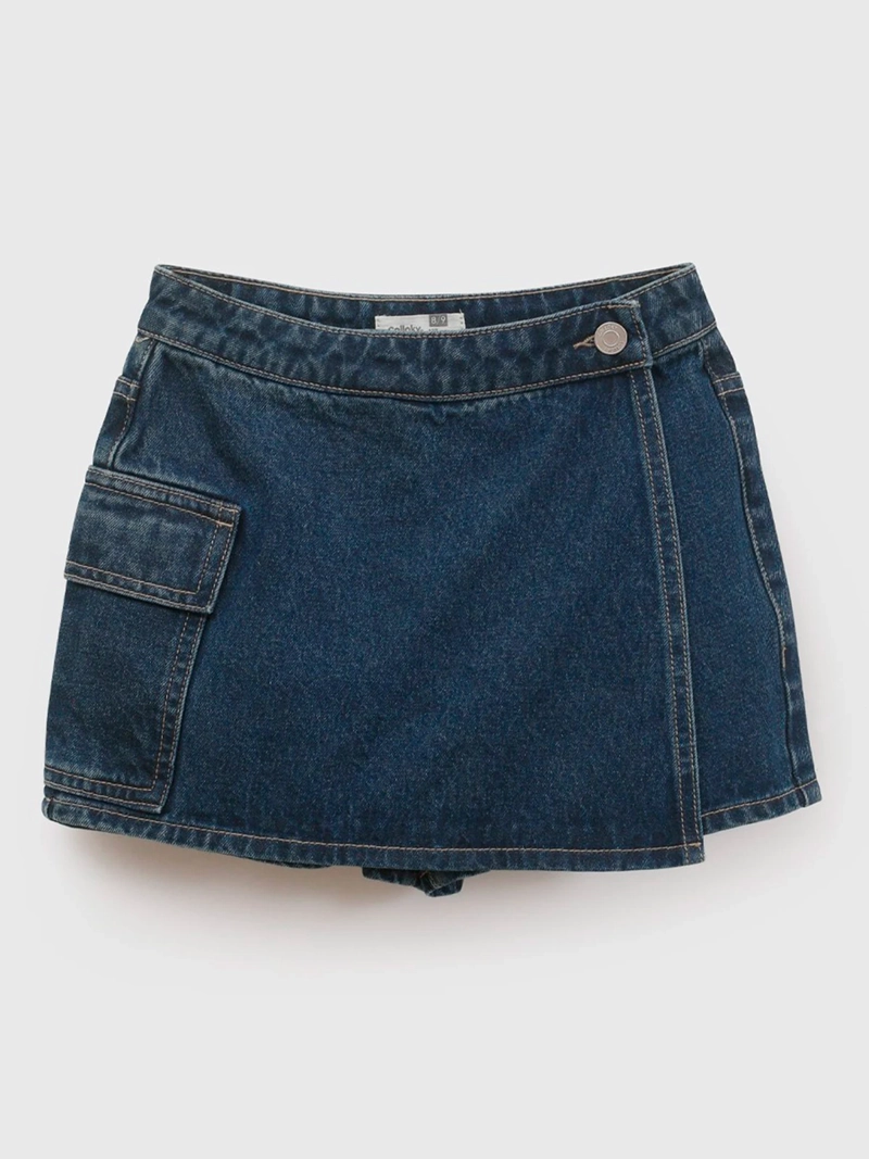 FALDA SHORT NIÑA COLLOKY ALGODÓN DENIM - 1