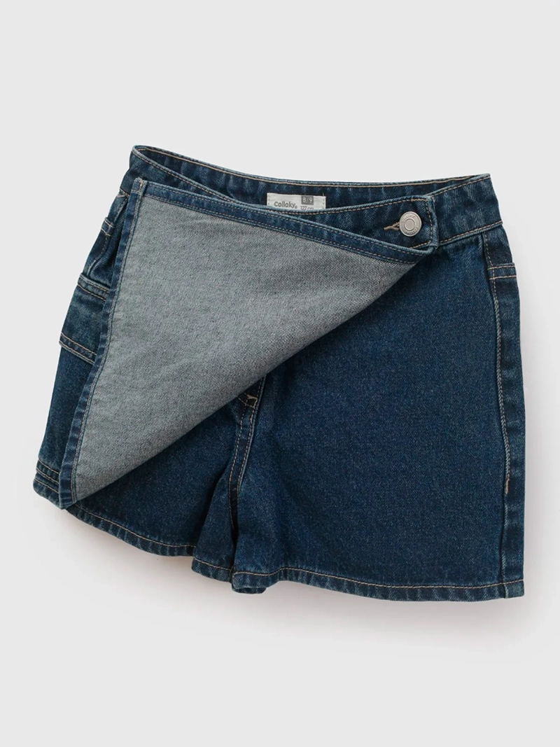 FALDA SHORT NIÑA COLLOKY ALGODÓN DENIM - 2