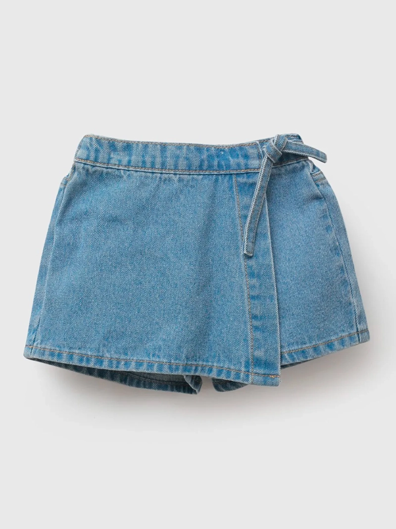 FALDA SHORT NIÑA COLLOKY ALGODÓN DENIM - 1