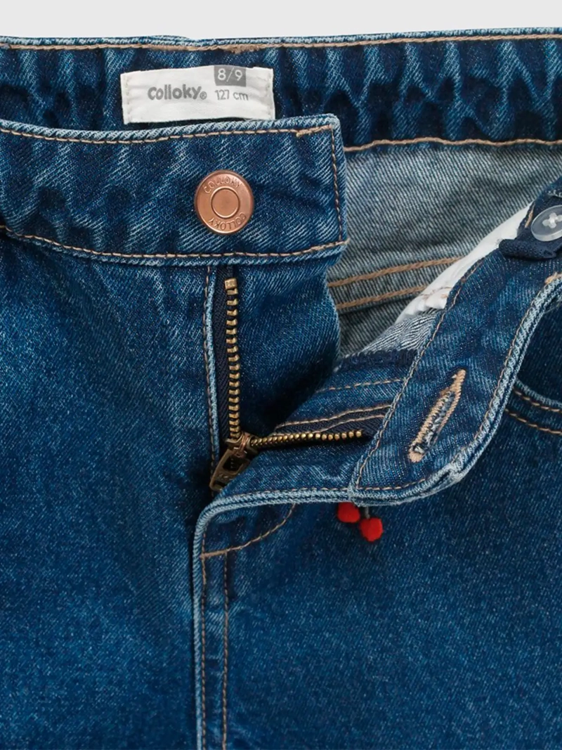 JEANS NIÑA COLLOKY ALGODÓN GUINDAS - 4
