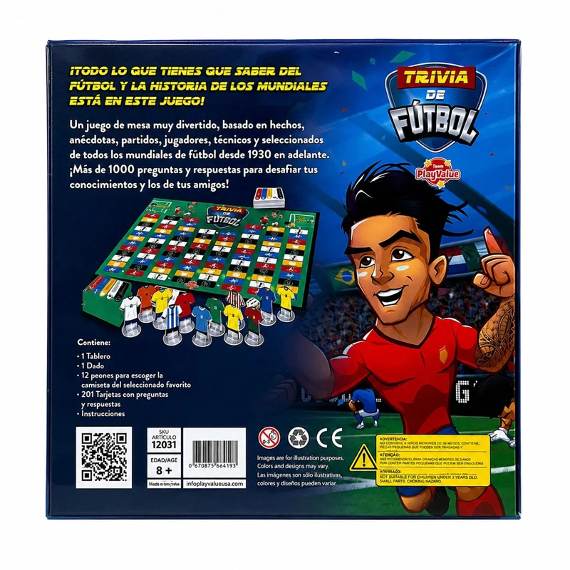 JUEGO DE MESA PLAY FUN TRIVIA DE LOS MUNDIALES - 3