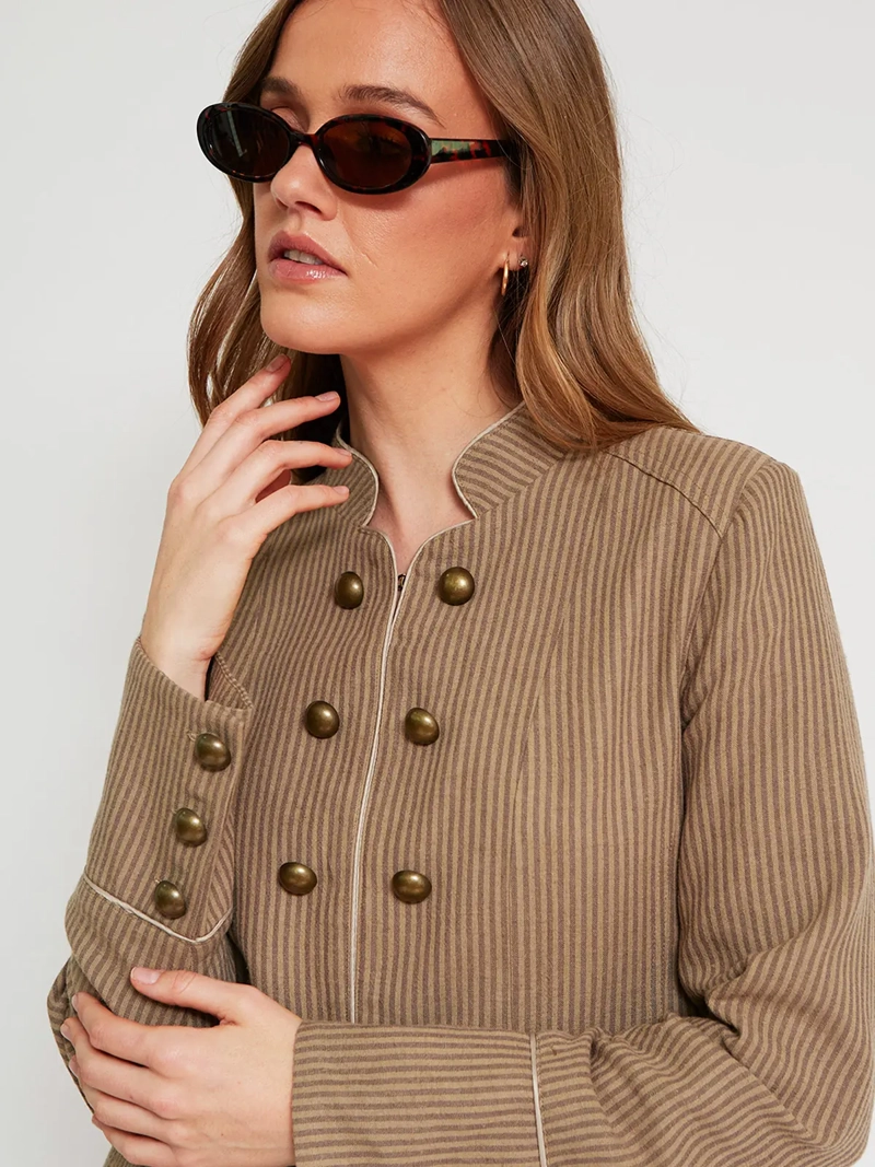 BLAZER MUJER MARQUIS ALGODÓN ESTILO NAPOLEÓN - 3