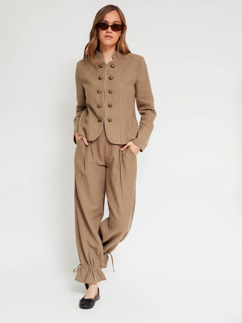 BLAZER MUJER MARQUIS ALGODÓN ESTILO NAPOLEÓN - 4