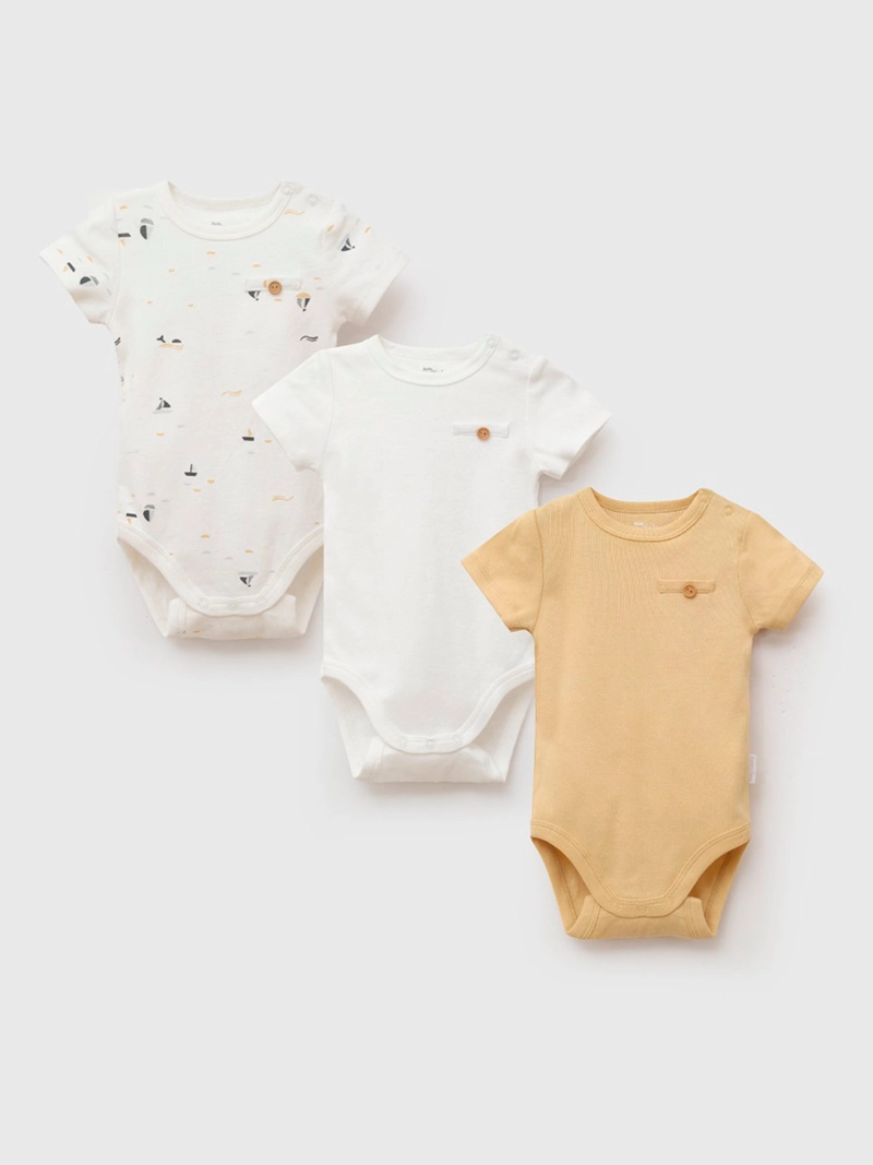 PACK X3 BODY NIÑO COLLOKY ALGODÓN RECIÉN NACIDO