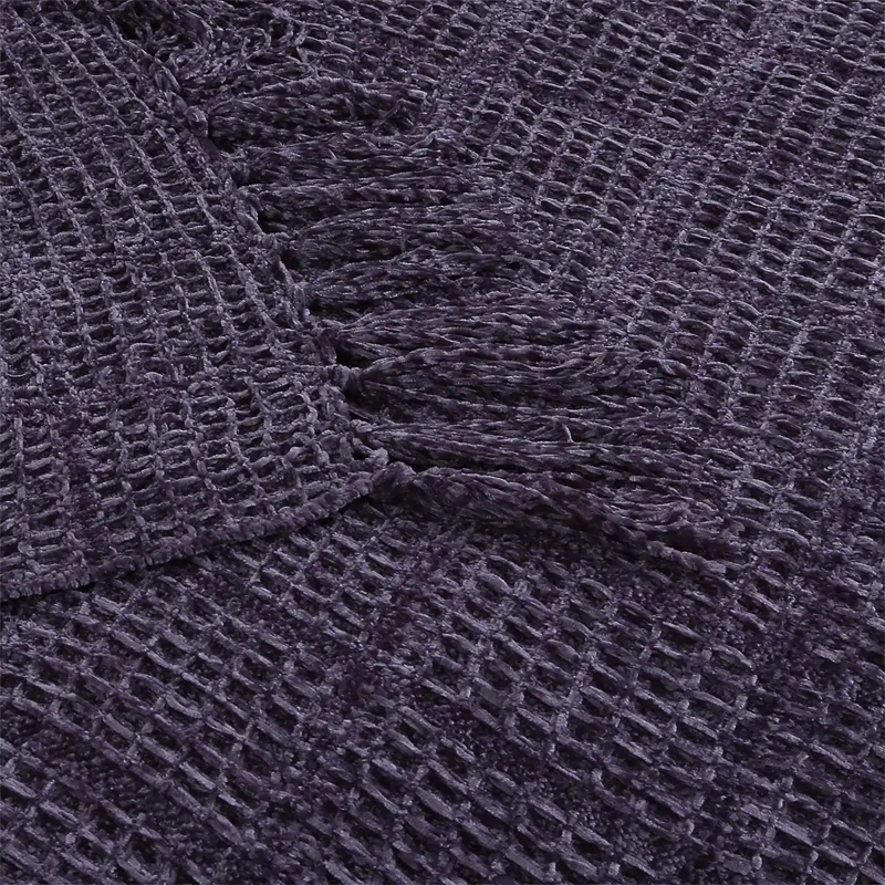 MANTA ANDES CUADRO 125X175 CM MORADO - 3