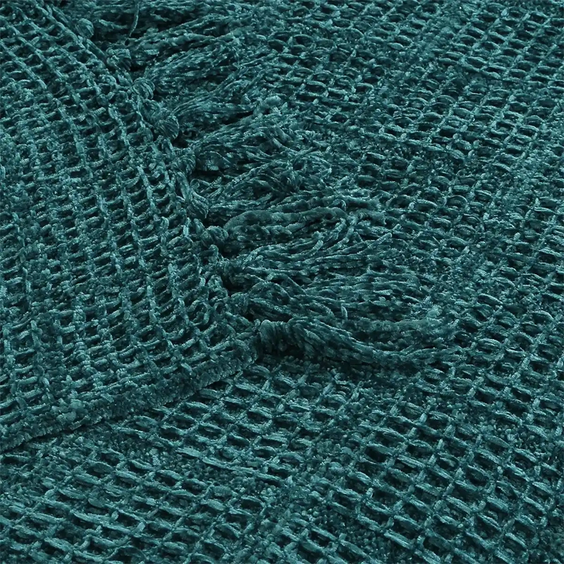MANTA ANDES CUADRO 125X175 CM VERDE - 3