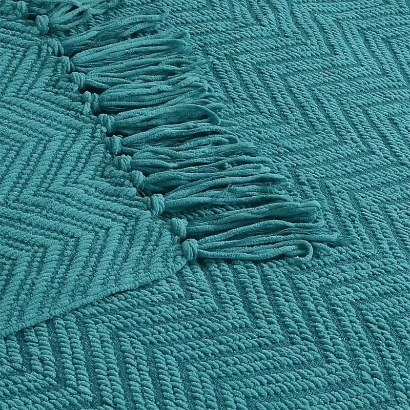 MANTA ANDES ESPIGA 125X150 CM AZUL - 3