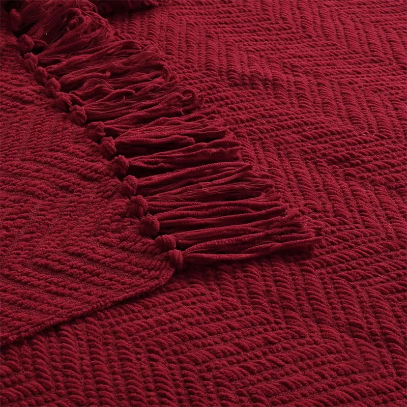 MANTA ANDES ESPIGA 125X150 CM ROJO - 3