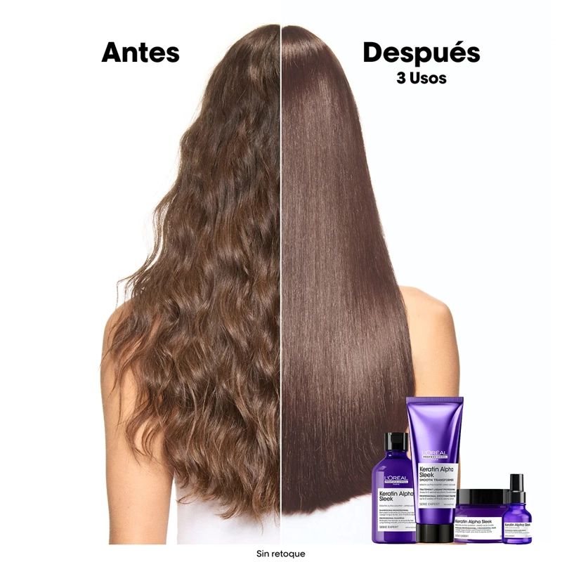 MÁSCARA ANTI-FRIZZ LORÉAL PROFESSIONNEL KERATIN ALPHA SEEK 250ML - 3