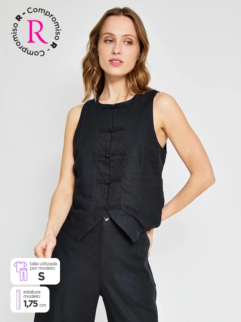 BLUSA MUJER MARQUIS LINO AMARRAS