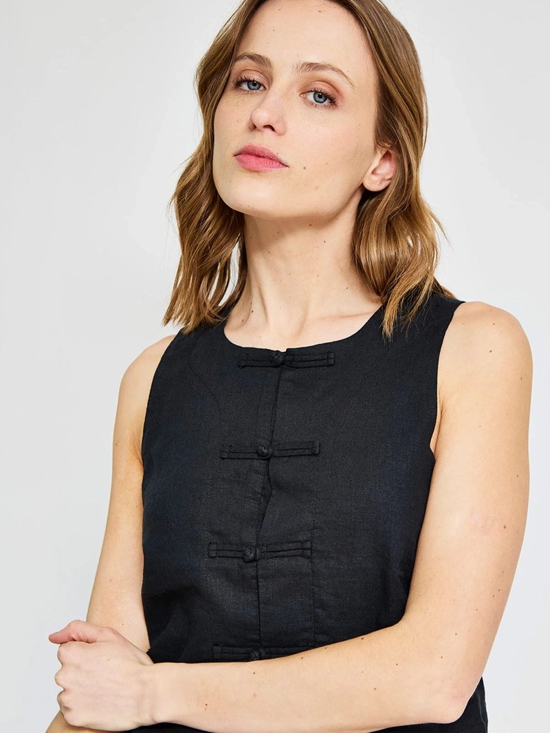 BLUSA MUJER MARQUIS LINO AMARRAS - 3