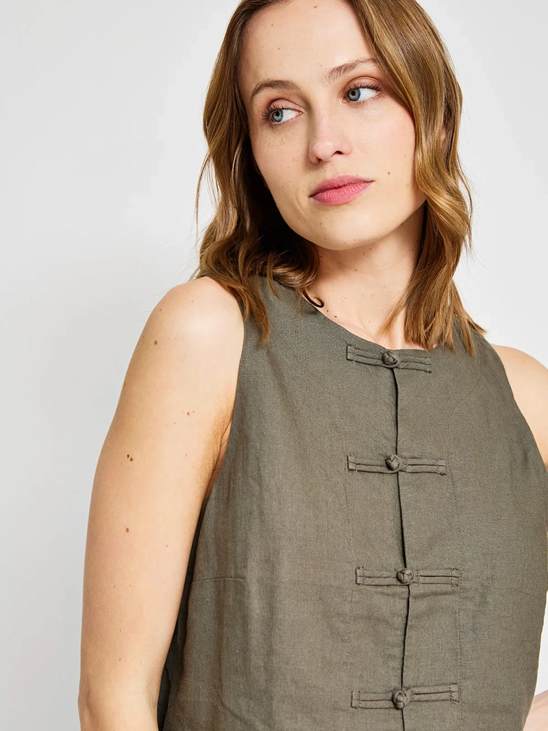 BLUSA MUJER MARQUIS LINO AMARRAS - 3