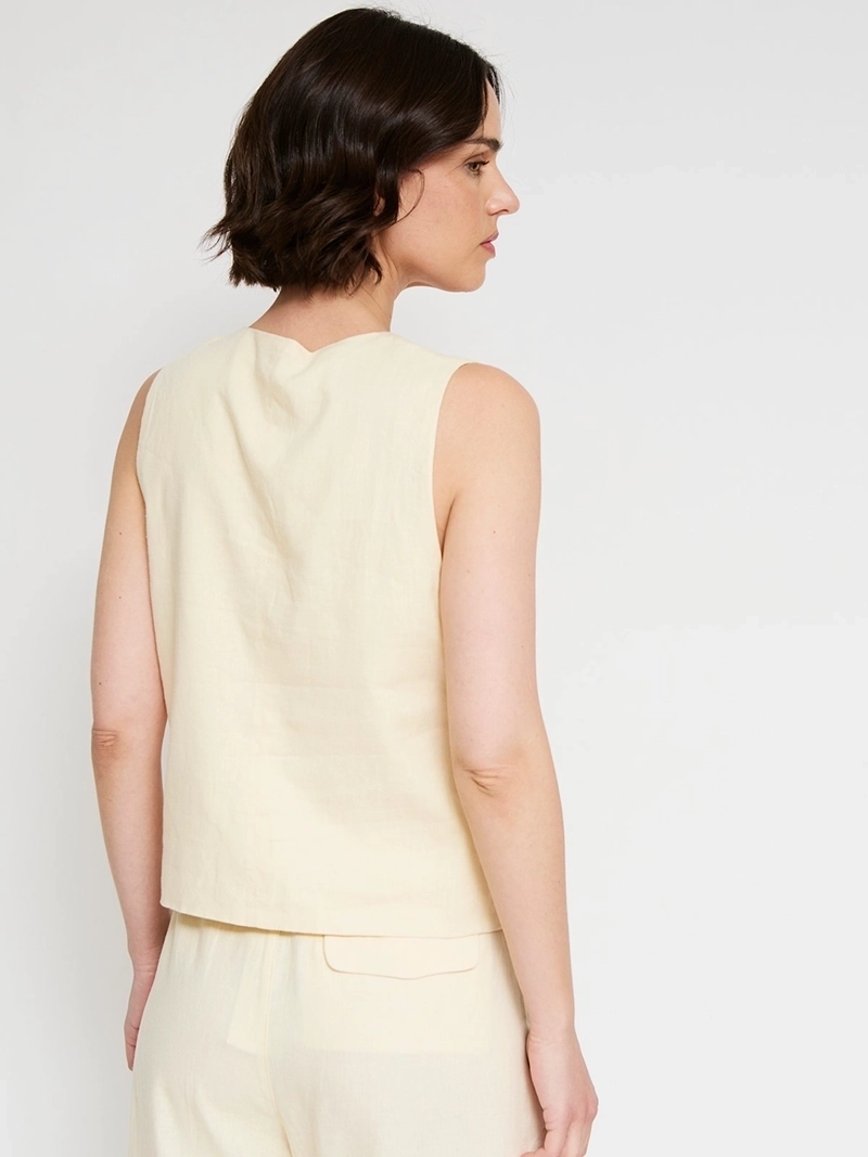 BLUSA MUJER MARQUIS LINO BROCHE AMARRAS - 2