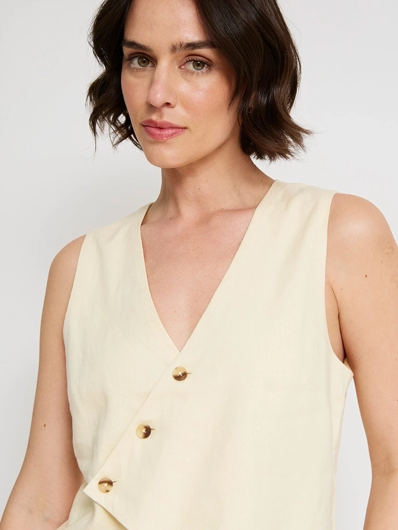 BLUSA MUJER MARQUIS LINO BROCHE AMARRAS - 3