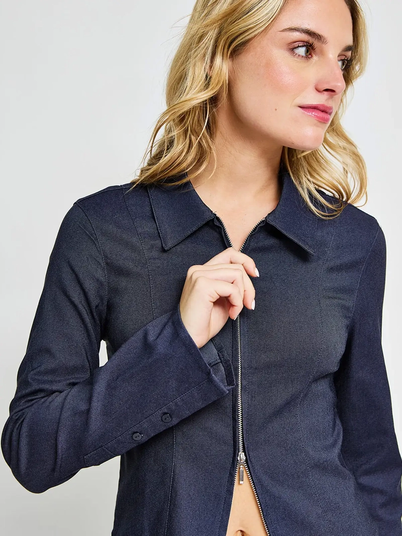 BLUSA MUJER INDEX MANGA LARGA DENIM - ELEGIDO TINI - 3