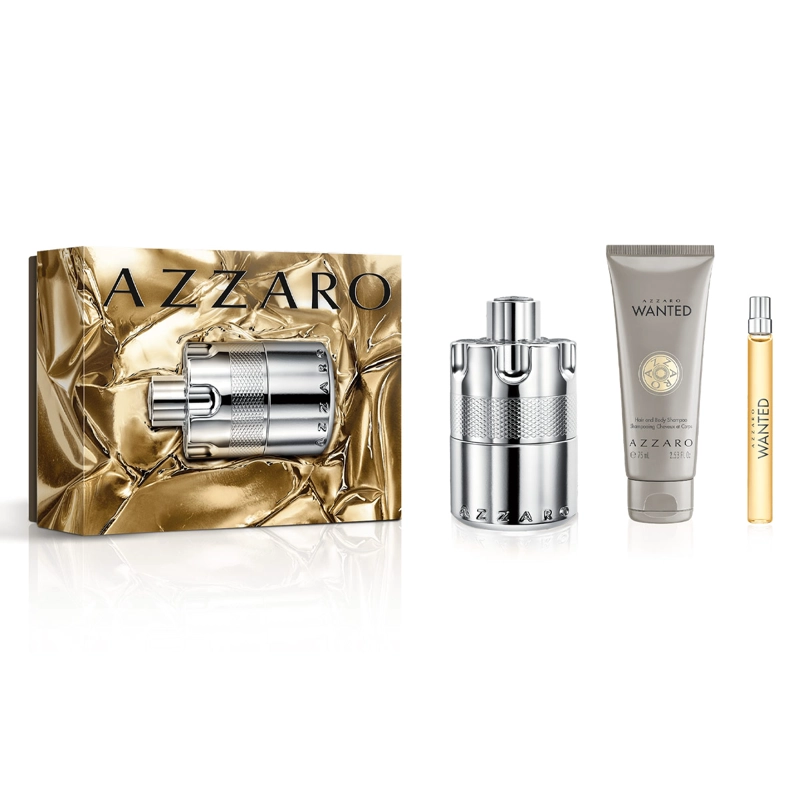 SET PERFUME HOMBRE AZZARO WANTED EDP 100ML+75ML+10ML - 1