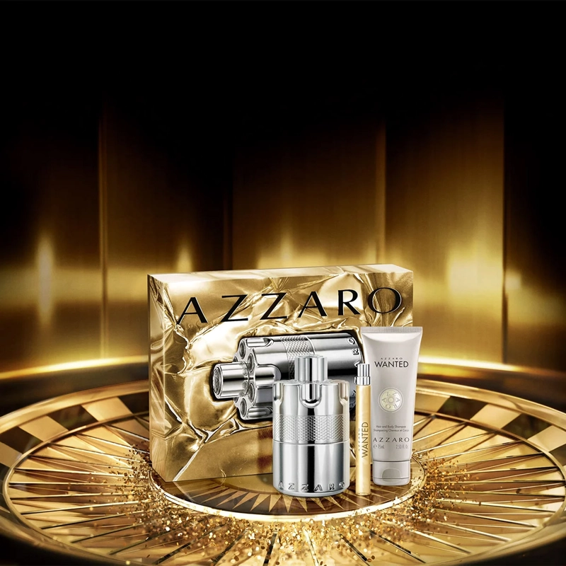 SET PERFUME HOMBRE AZZARO WANTED EDP 100ML+75ML+10ML - 2