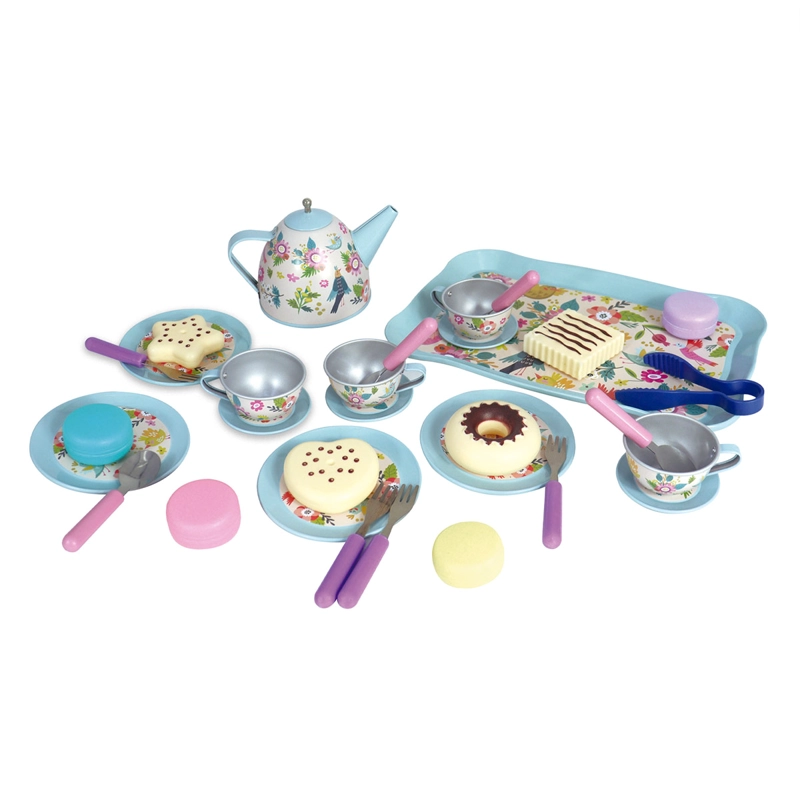 JUGUETE DE COCINA SWEET HOME SET DE TÉ DE METAL