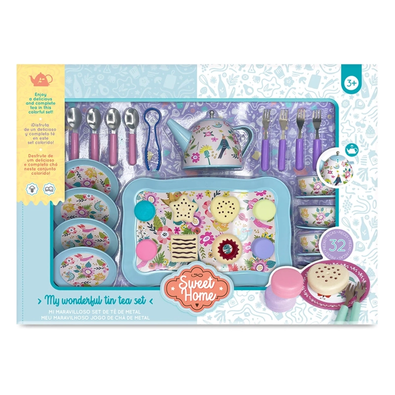 JUGUETE DE COCINA SWEET HOME SET DE TÉ DE METAL  - 2