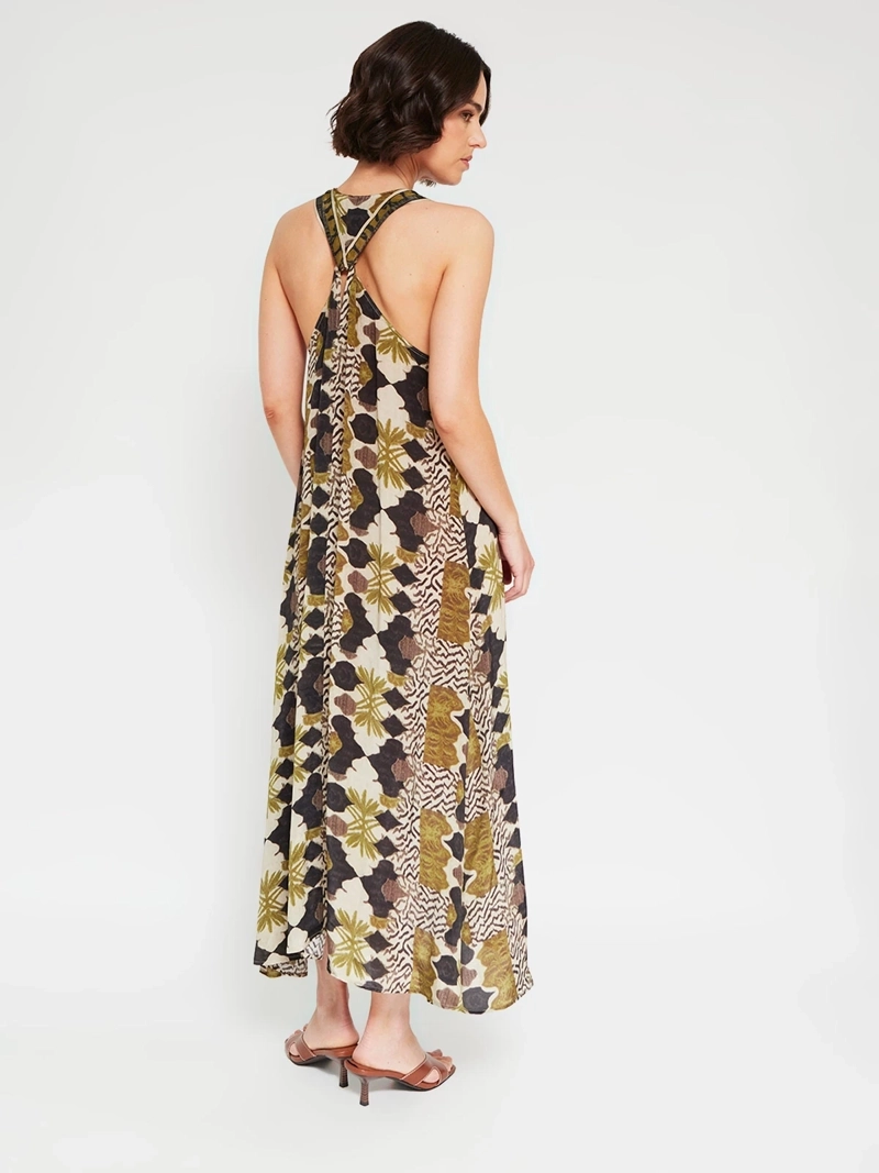 VESTIDO MUJER MARQUIS LARGO HALTER ESTAMPADO - 3