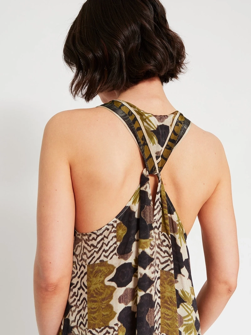 VESTIDO MUJER MARQUIS LARGO HALTER ESTAMPADO - 4