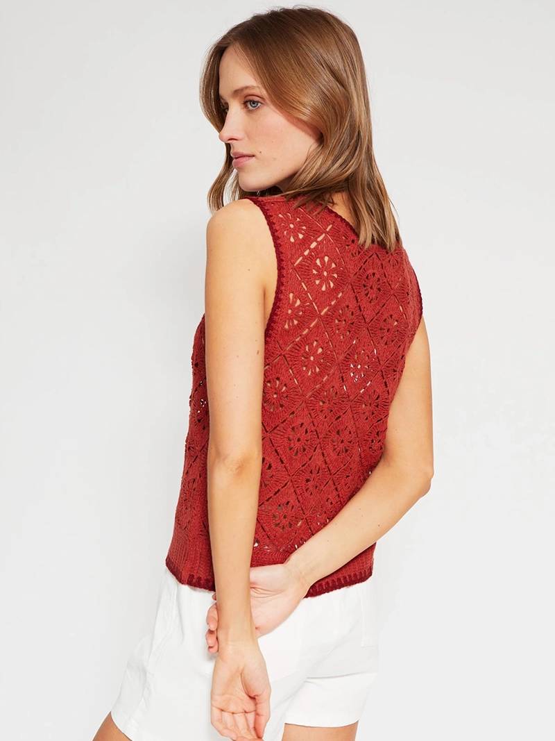 POLERA MUJER MARQUIS ALGODÓN CALADA - 2