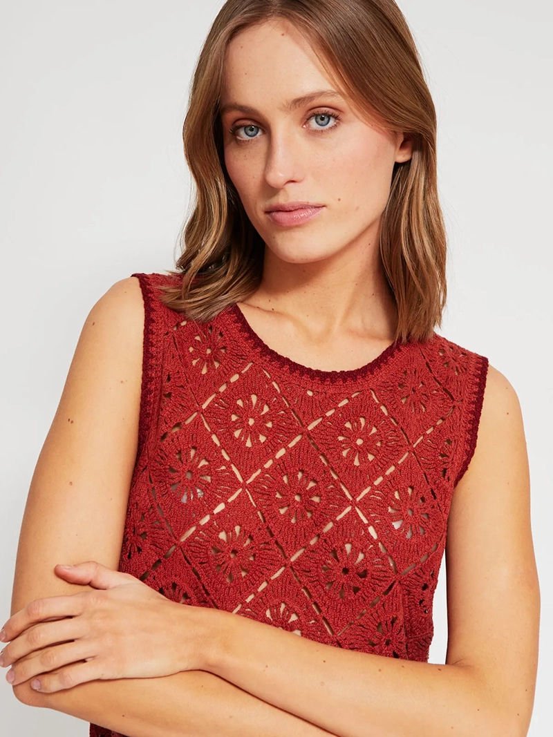 POLERA MUJER MARQUIS ALGODÓN CALADA - 3