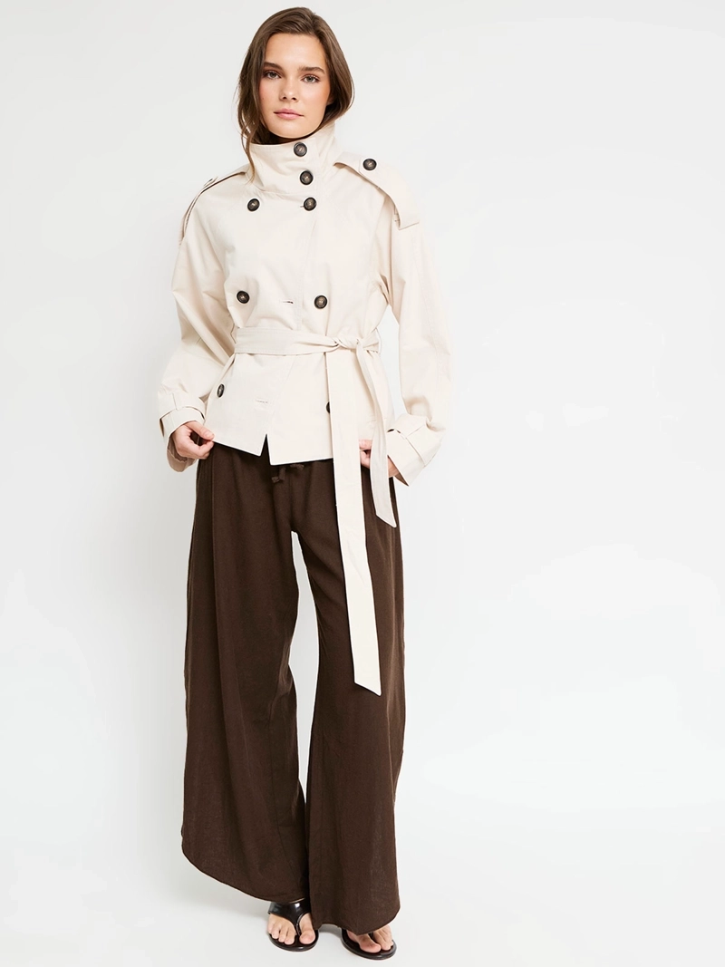 CHAQUETA MUJER INDEX ALGODÓN TRENCH CORTO - 4